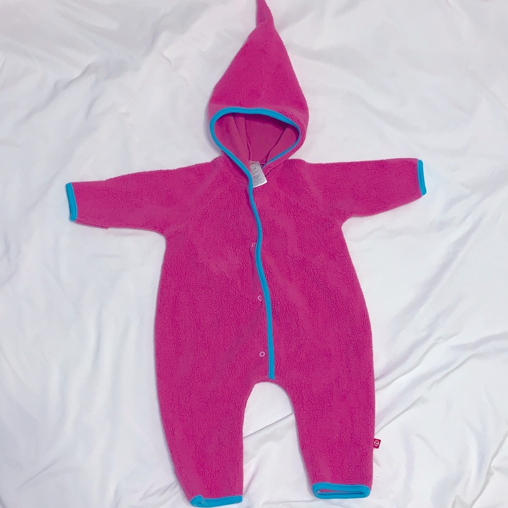 ZUTANO winter 0-3 fleece onesie!